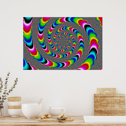 Poster Rainbow Universe - Fractal Art (Cuisine)