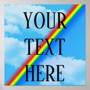 Poster Rainbow Votre Texte Ici