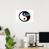 Poster Rainbow Yin Yang (Bureau à domicile)