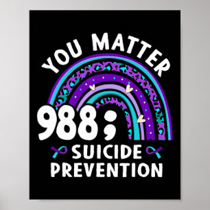 Poster Rainbow You Problem 988 Suicide Prevention Award