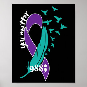 Poster Rainbow You Problem 988 Suicide Prevention Award
