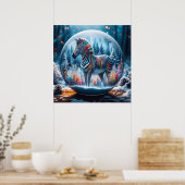 Poster Rainbow Zebra (Cuisine)