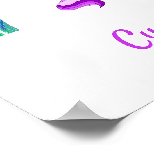 Poster Rainbows psychédélique et Unicorns Thunder_Cove (Coin)