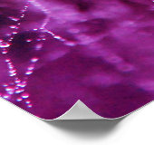 Poster Raindrops sur Purple Cobweb Macro Abstrait (Coin)