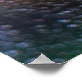 Poster Raindrops, ville nocturne : vue sur la fenêtre. (Coin)