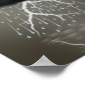 Poster Rainstorm in Sepia Dreamscape Surreal Personnalisé (Coin)
