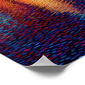 Poster Rainy City Street Pointillism Lights (Coin)