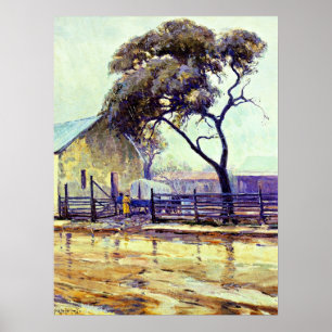 Poster Rainy Day à Bandera par Julian Onderdonk