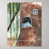 Poster Rainy Day Bear Daydream Tea Time illustration (Devant)