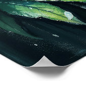 Poster Rainy Forest - Art de style illustratif paisible (Coin)