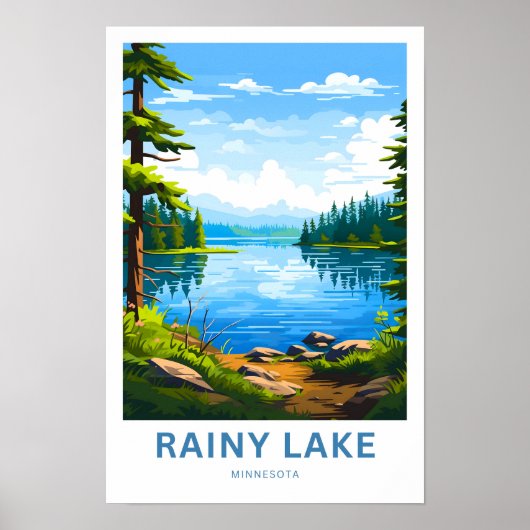 Poster Rainy Lake Minnesota - Imprimer (Devant)