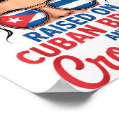 Poster Raised On Cuban Bread And Croquetas Messy Bun Cuba (Coin)