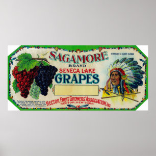 Poster Raisin LabelHector, NY de Sagamore