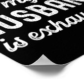 Poster Raising My Husband Is Exhausting Funny Wife Valent (Coin)