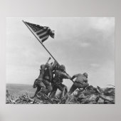Poster Raising the Flag on Iwo Jima By Joe Rosenthal (Devant)