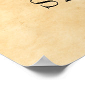 Poster Raisins de vigne anciens Mariage Réception de mari (Coin)