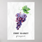 Poster Raisins du marché des fruits (Devant)