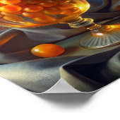 Poster "Raisins rayonnants : Raisins orange en transparen (Coin)