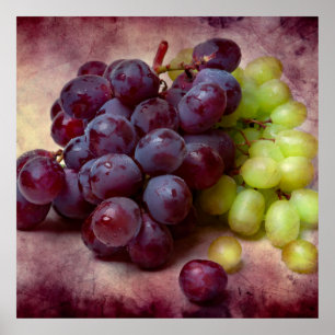 Poster Raisins Rouge Et Vert