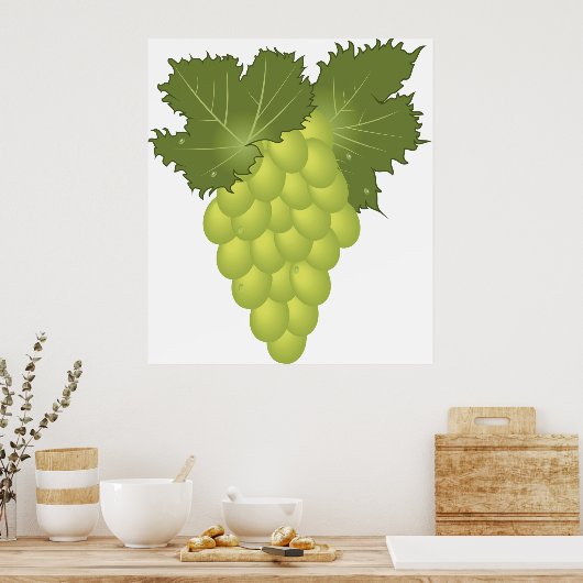 Poster Raisins verts (Cuisine)