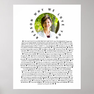 Poster Raisons pour lesquelles nous vous aimons