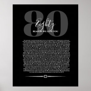 Poster Raisons pour lesquelles nous vous aimons 90,80 70,