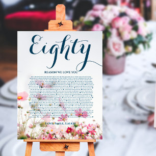 Poster Raisons que nous aimons à votre sujet 90,80 70, 60