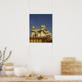 Poster Rajasthan, Inde Une femme debout et accienne (Cuisine)