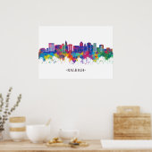 Poster Raleigh North Carolina Skyline (Cuisine)
