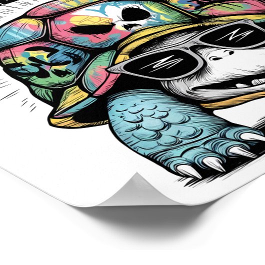 Poster Ralentir, Tortue (Coin)