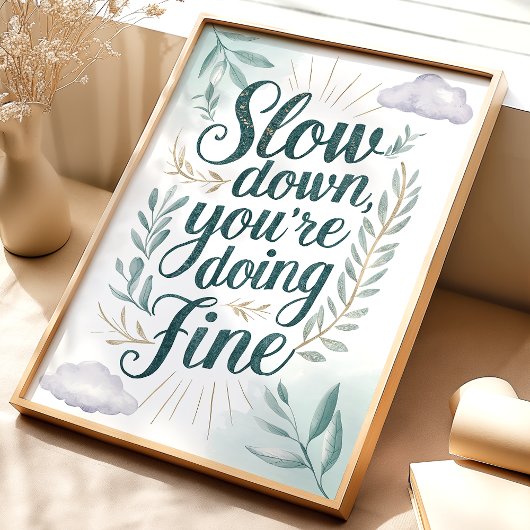 Poster Ralentissez, vous faites de l'impression fine d'ar