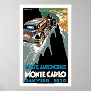Poster Rallye Automobile Monte Carlo