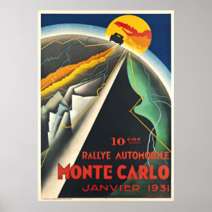 Poster Rallye Automobile Monte Carlo