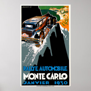 Poster Rallye automobile Monte Carlo ~ Annonce automobile