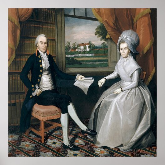 Poster Ralph Earl / Oliver et Abigail Ellsworth / (Devant)