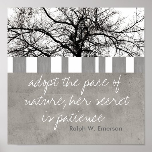 poster Ralph W Emerson cite nature photo art (Devant)