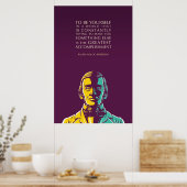 Poster Ralph Waldo Emerson Citation : Être soi-même (Cuisine)
