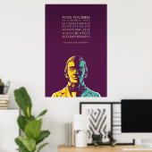 Poster Ralph Waldo Emerson Citation : Être soi-même (Bureau à domicile)