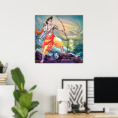 Poster Rama vainc l'océan par V Sapar (Bureau à domicile)