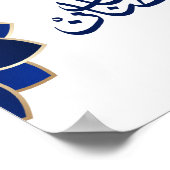 Poster Ramadan Moubarak en arabe bleu (Coin)