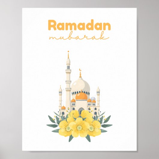 Poster Ramadan Mubarak Mosque Wall Print (Devant)