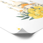 Poster Ramadan Mubarak Mosque Yellow Flowers Wall Print (Coin)