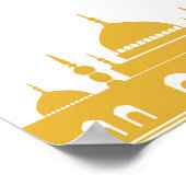 Poster "Ramadan Mubarak" Wall Art – Golden Mosque (Coin)