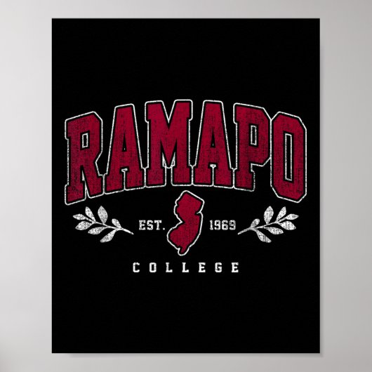 Poster Ramapo Institut De Technologie Arc Rétro Pour Homm (Devant)