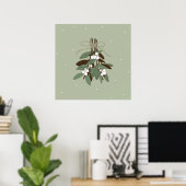 Poster Rameaux avec baies de neige (Bureau à domicile)