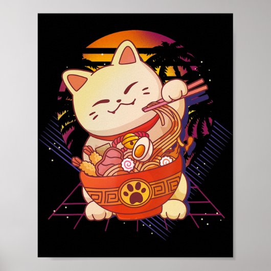 Poster Ramen Cat Anime (Devant)