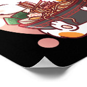 Poster Ramen Cat Anime Bowl Kawaii Neko Japonais (Coin)