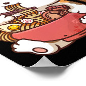 Poster Ramen Chat Anime Kawaii Chat Manger Ramen (Coin)