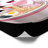 Poster Ramen d'axolotl d'anime kawaii (Coin)