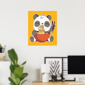 Poster Ramen Panda Cute (Bureau à domicile)